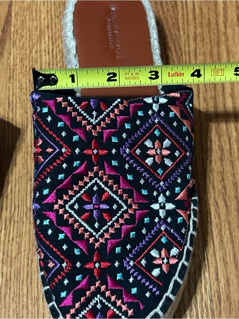 American Eagle Outfitters Embroidered Aztec Mule Platform Espadrille Shoe Size 8 - Picture 7 of 9